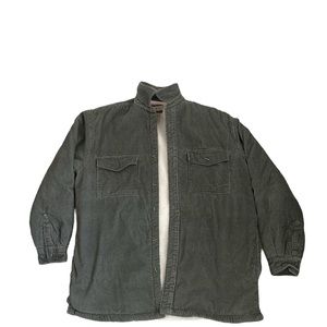 Vintage High Sierra Men's Sherpa Fleece Lined Corduroy Coat Jacket GREEN L
